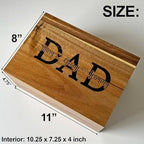 Personalized Christmas Gift for Dad Custom Engraved Wood Box Kids Names - Image 6