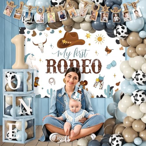 My First Rodeo Birthday Decorations Boy Set Cowboy 1st Birthday Decorations - Image 3