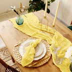 Showgeous 16 Pack Yellow Cheesecloth Table Runner 17 x 108 Inch - Image 7