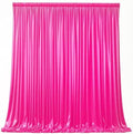 Hot Pink Satin Backdrop Curtains 8 Panels - Glitter Photo Drapes for Baby Shower, 40x10FT Shimmer Back Drop Cloth, Wrinkle Free for Birthday Wedding Holiday Celebration Bachelorette Party Decorations by WishCare
