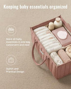 Blissful Diary Baby Diaper Caddy Organizer, Nursery Storage, Blush Pink - Image 5