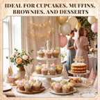 Sawysine 1500 Pcs Tulip Cupcake Liners Baking Greaseproof Wrappers Decor - Image 6