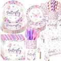 Funnymoom 452 Pcs Butterfly Baby Shower Party Decoration Supplies for 50 by Funnymoom