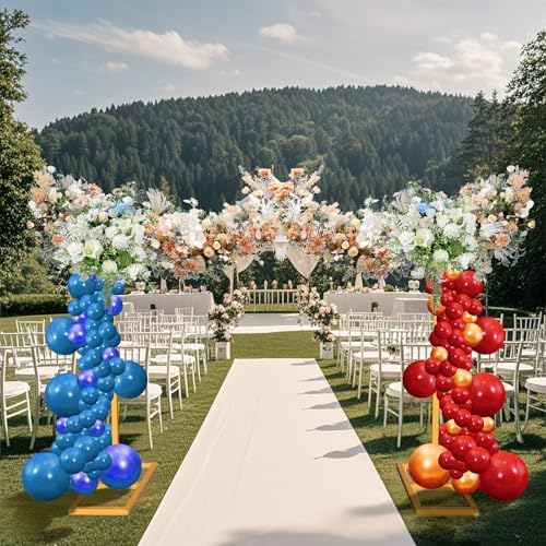 8.2FT Heavy Duty Adjustable Backdrop Stand Kit Square Wedding Arch Balloon Arch for Photo Booth Background Baby Shower Birthday Party Decorations - Image 3