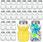 Mumufy 24 Pcs Bear Shaped Plastic Jars Empty Containers for Candy, 17 oz by Mumufy