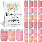 SiliFine 37 Pcs a Baby Is Brewing Pink Can Coolers Baby Shower Party Favors by SiliFine