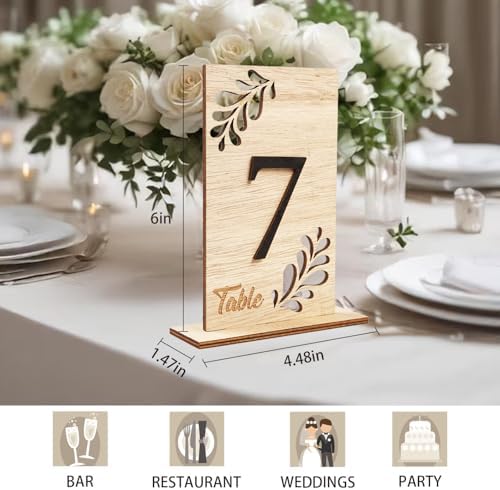 Wedding Table Numbers 1-20 Wooden Table Numbers for Wedding Reception - Image 2