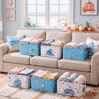 CHENGU 6 Pack Fall Storage Bins Collapsible Coastal Autumn Pumpkin Baskets - Image 5