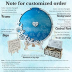 Beach Wedding Guest Book Alternative, Wooden Heart Drop Box Seashell Tokens - Image 7