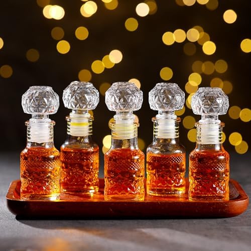 Chuangdi 24 Pcs Mini Glass Wine Bottles 1.7oz Tequila Bottle, Ellipse Style - Image 3