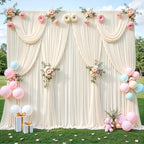 40ft x 12ft Champagne Backdrop Curtains Wrinkle Free Backdrop Curtain for Wedding Parties Fabric Backdrops Drapes Back Drop Cloth Bridal Shower Stage Curtains Wedding Decorations for Reception - Image 4