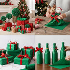 500 Sheets Green Glitter Tissue Paper 15 x 20 Inch for Christmas Gift Bags - Image 2