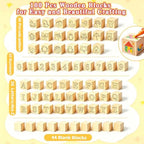 140 Pcs Baby Shower Blocks to Decorate Game Kit Includes Wooden Blocks Markers Game Sign Storage Box for Baby Shower Gender Reveal Activity Party Decorations - Image 3