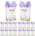 Engrowtic 50 Set Baby Shower Butterfly Favor Bags, Butterfly Is on Her Way by Engrowtic