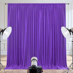 10x10ft Purple Backdrop Curtain for Wedding Parties Wrinkle Free Fabric Purple Drapes Backdrop Decoration for Baby Shower Birthday Photography Decoration 2 Panels, 5ft x 10ft by Gogoparti