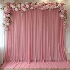 10ft x 10ft Dusty Rose Backdrop Curtains, Wrinkle-Free Sheer Chiffon Fabric Photo Backdrop Drapes for Wedding Arch Party Ceremony Stage Photography Birthday Decorations - Image 2