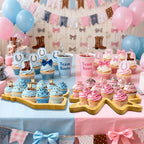 Boots or Bows Gender Reveal Decorations Wooden Boot Bow Charcuterie Boards - Image 2