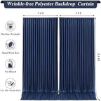 Shillance 30x10ft Navy Blue Backdrop Curtains with Lights Photo Drapes Wrinkle Free Fabric Backdrop Curtain for Wedding Birthday Party Baby Shower Bridal Shower Home Party Background Decorations - Image 6