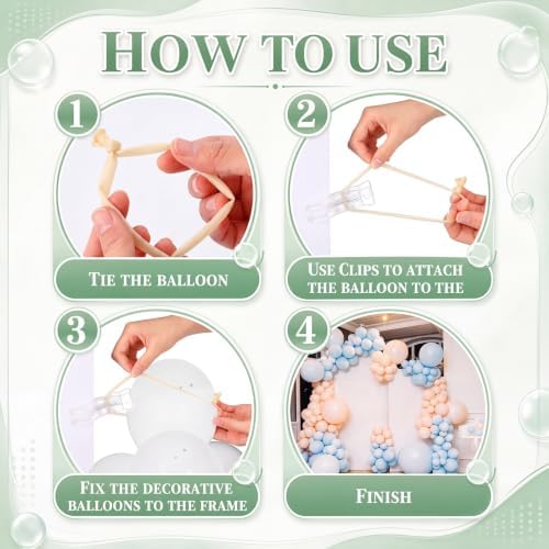 Amyhill 50 Pack 3.5 Inch Balloon Arch Clips 100 Pcs 260 Long Balloons Kit - Image 3