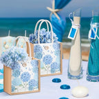 Abbylike 12 Pcs Floral Gift Bag Small Flower Tote Bag,Hydrangea - Image 4