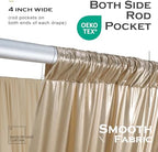 4 Panels 5ft(W) x 20ft(L) Champagne Backdrop Curtain for Wedding Parties - Image 2