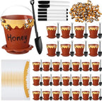 Jingmore 30 Sets Bee Honey Jar Pots Party Favors Bulk, Brown by CelebrateEveryMoment