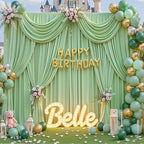 30x8ft Sage Green Backdrop Curtain for Parties Wrinkle Free Fabric Backdrop Curtain Birthday Party Photo Backdrop Drapes for Wedding Baby Shower Bridal Shower Photography Back Drop 6 Panels 5x8FT - Image 5