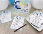 Lillian Rose"Love You to The Moon and Back" Baby Shower Game Set,Blue - Image 4