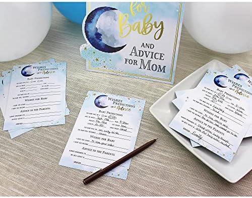 Lillian Rose"Love You to The Moon and Back" Baby Shower Game Set,Blue - Image 4