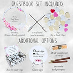 Baby Shower Guest Book Alternative, Circle Floral Wood Drop Heart Box Sign - Image 6