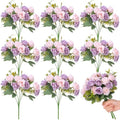 Zeyune 8 Pack 12 Inch Artificial Rose Bouquet, Purple and Pink by Zeyune