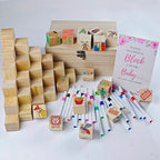 EIGTWEN 78pcs Baby Shower Games Sign Kit, Baby Blocks for Baby Shower(Blue) - Image 4