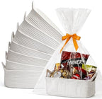8 Pack Cute Woven Basket with Gift Bags and Ribbons, 12"x 8"x 5", Empty Decorative Gift Chest Box, Valentines Day Gifts Small Basket, Baby Gift Basket for Nursery, Cotton Rope Basket with Handles by Unknown