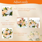 Hotop 24 Pcs Silk Rose Flower Balls,Champagne, White - Image 5