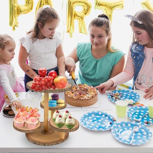 Cupcake Stand Display - Wood Dessert Cupcake Stand Party Wedding Cake Stand - Image 6