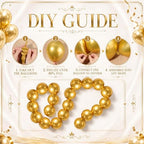Gejoy 200 Pcs Link Balloons Latex Party Decor,Metallic Gold,10 Inch - Image 3