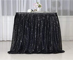 PartyDelight Black Sequin Table Skirt 14ft Long x 30 Inch High - Image 6