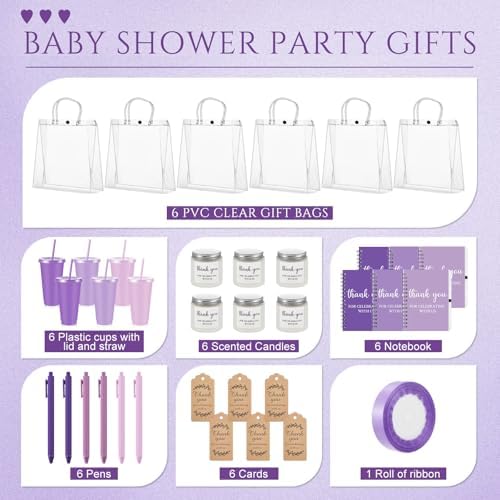 Nuogo 6 Sets New Parent Shower Prizes, Gradient Purple, Classic Style - Image 3
