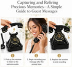 Audio Guest Book Wedding Phone, Retro Audio Phone Guestbook with Clear Voice Recording for Wedding Reception, Bridal Shower, Birthday, Baby Shower, Anniversary, Engagement - Image 6