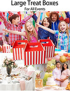 Happyhiram 30 Pack Christmas Red Striped Large Gable Boxes, 9x6x6 Inch - Image 6