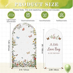 Moukeren Love Bug Baby Shower Arch Backdrop Cover 6ft and 7.2ft - Image 2