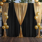 20ft×10ft Black Backdrop Curtain, Wrinkle Free Thick Polyester Drapes for Backdrop, 4 Panels 5ft x 10ft Photo Backdrop Curtains for Parties Birthday Wedding Graduation Photography Background Cloth - Image 6