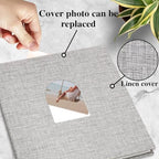 Vienrose Self Adhesive Photo Album Arch Window Scrapbook 120 Pages Gray - Image 3