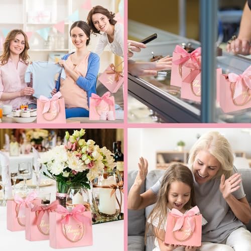 Colarr 60 Pcs Small Thank You Gift Bags with Handles,Colorful Ribbon - Image 6