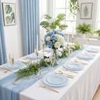 IOOOOO 100Pcs 10" Blue Plastic Dinner Plates, Heavy Duty Disposable Plates - Image 4