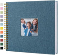 12"x12" Scrapbook Photo Album Linen Cover 40 Sheets 80 Pages White Paper by Hiwhy