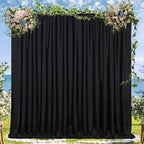 Black Backdrop Curtains 30ftx8ft Halloween Polyester Photo Drapes - Image 3