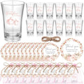 Funnymoom 50 Sets a Little Pumpkin Is on the Way Acrylic Clear Shot Glasses Pink Pumpkin Baby Shower Favors for Guests Souvenir Thank You Tags with Organza Bags for Thanksgiving Party Decorations by Funnymoom
