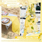 18 Pack Light Yellow Cheesecloth Table Runner 17x108 Inches Boho Home Decor - Image 6