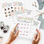 Hadley Designs 50 Floral Who Knows Mommy Best, Baby Prediction and Advice Cards etc., 25 Love or Labor, Boobs Or Baby Butts Gender Reveal-6 Double Sided Cards Baby Shower Funny Games - Image 2